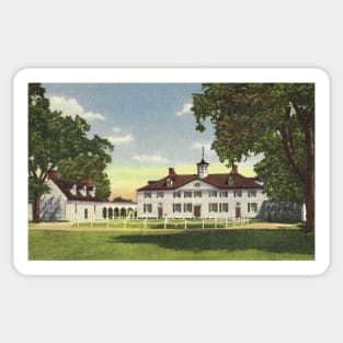 Postcard of Mount Vernon, 1950 Sticker